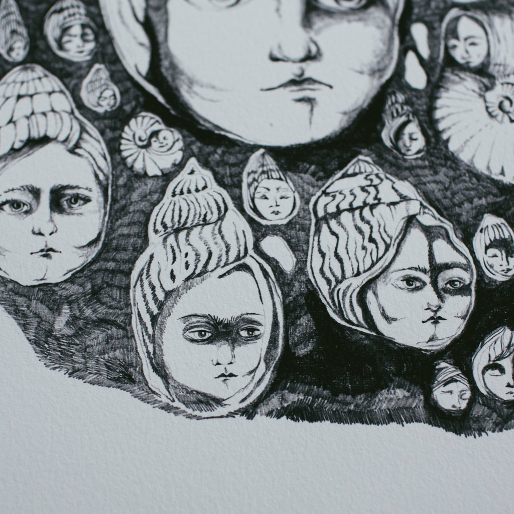 Humans With Shells Shell People - Art print – Skippy Cotton