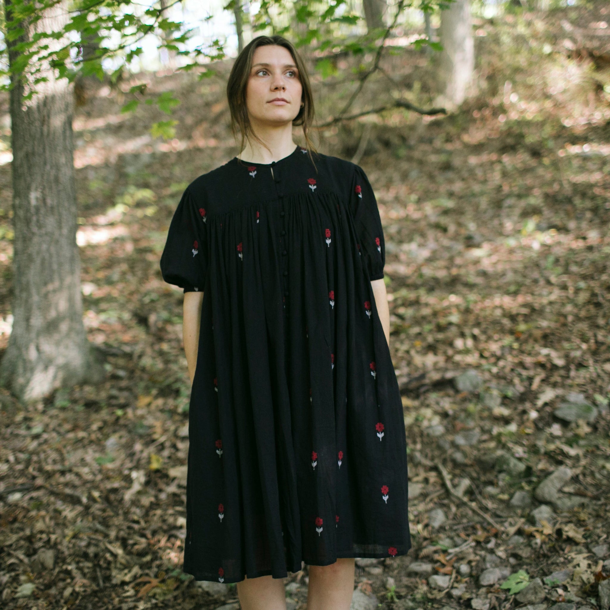 Poppy Motif Dress – Skippy Cotton